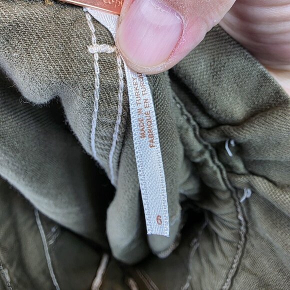 Free People Skirt Womens 6 Green Utility Paperbag Waist Pockets Mini Casual - Picture 4 of 9